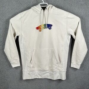 Vans  Vault‎ OG Pride Skate Board Pullover Pocket Fleece Hoodie Antique White M